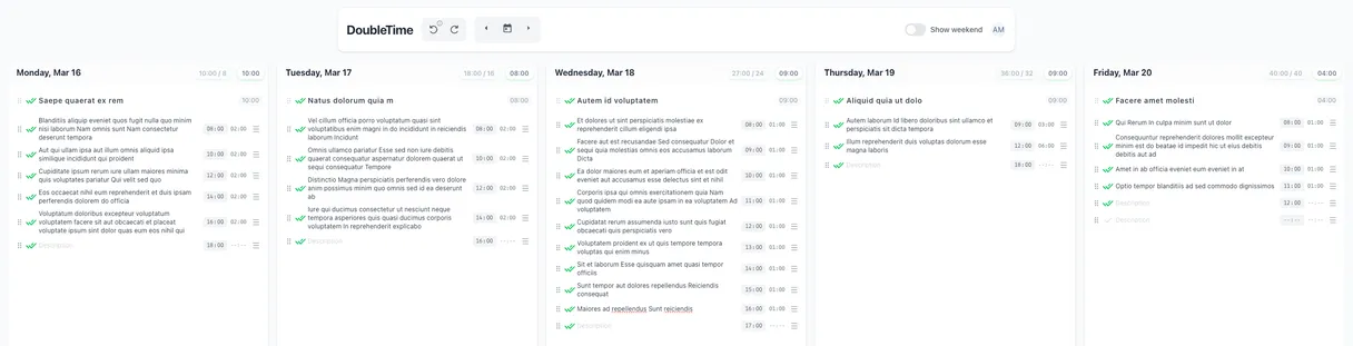 Easier time tracking!