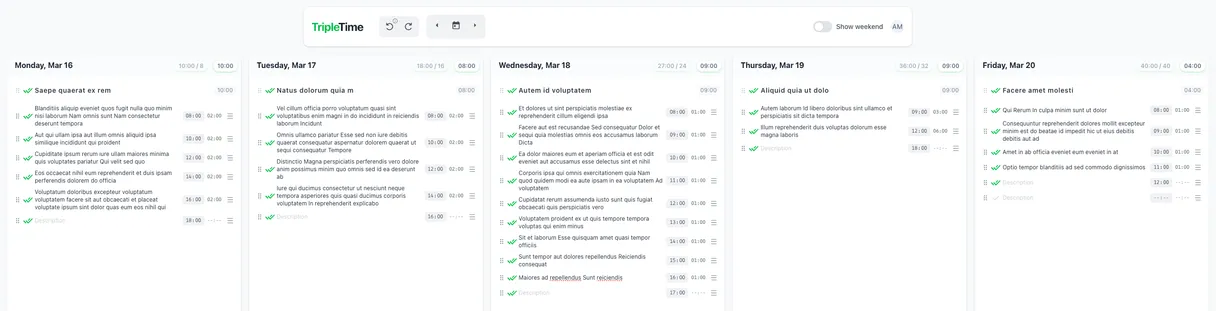 Easier time tracking!